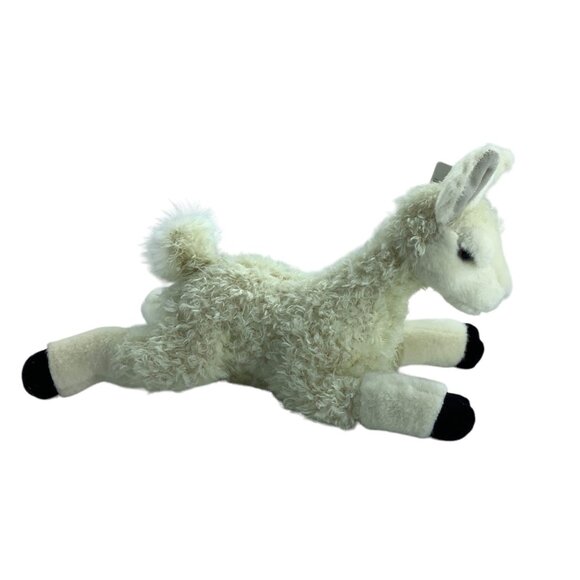 Aurora Realistic Llama Alpaca Plush Stuffed Animal Laying Lying Down NWT Cream - Picture 8 of 10